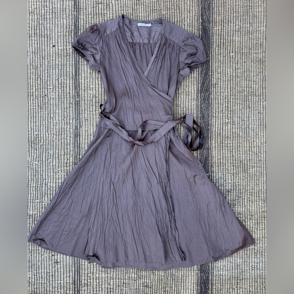 Vintage Calypso by Christiane Celle silk wrap dress. Rich brown. Size small. - Picture 3 of 4
